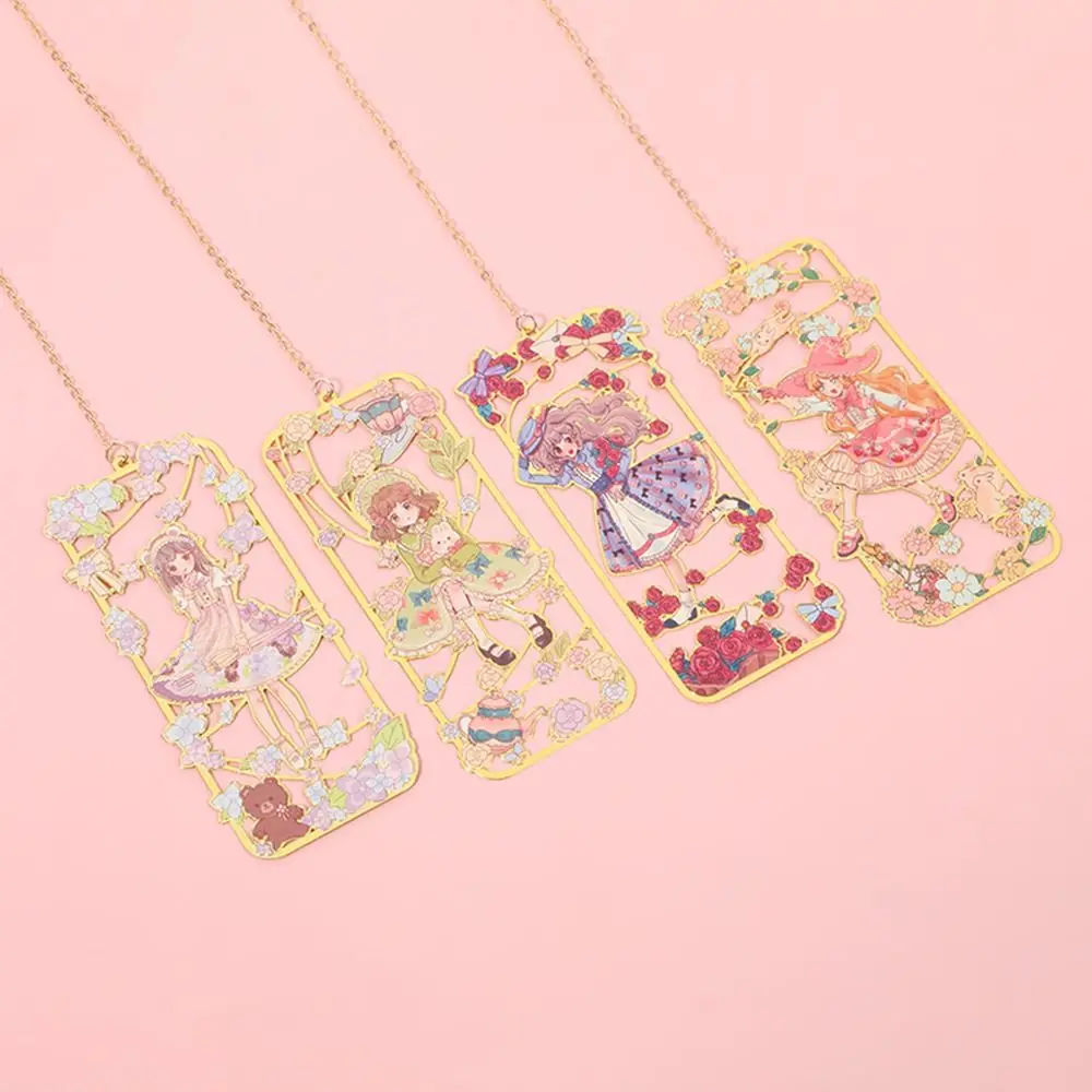 귀여운 바람 황동 북마크 금속 술 북마크 중국 스타일 페이지 표시 문구 마크, 만화 졸업 선물