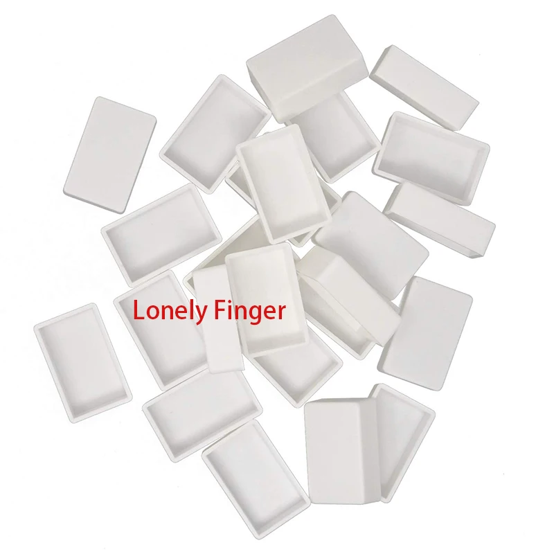 플라스틱 빈 수채화 페인트 팬, 흰색 및 투명 색상, 전체 팬 정장, DIY 금속 수채화 주석 상자, 팩 당 24 개, 3.2ML