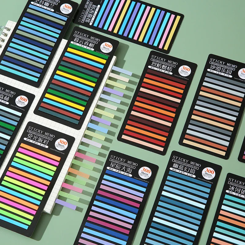 레인보우 컬러 인덱스 메모장 스티커 종이 스티커, 메모장 책갈피, 학교 용품, 귀여운 문구, 300 장 title=레인보우 컬러 인덱스 메모장 스티커 종이 스티커, 메모장 책갈피, 학교 용품, 귀여운 문구, 300 장 