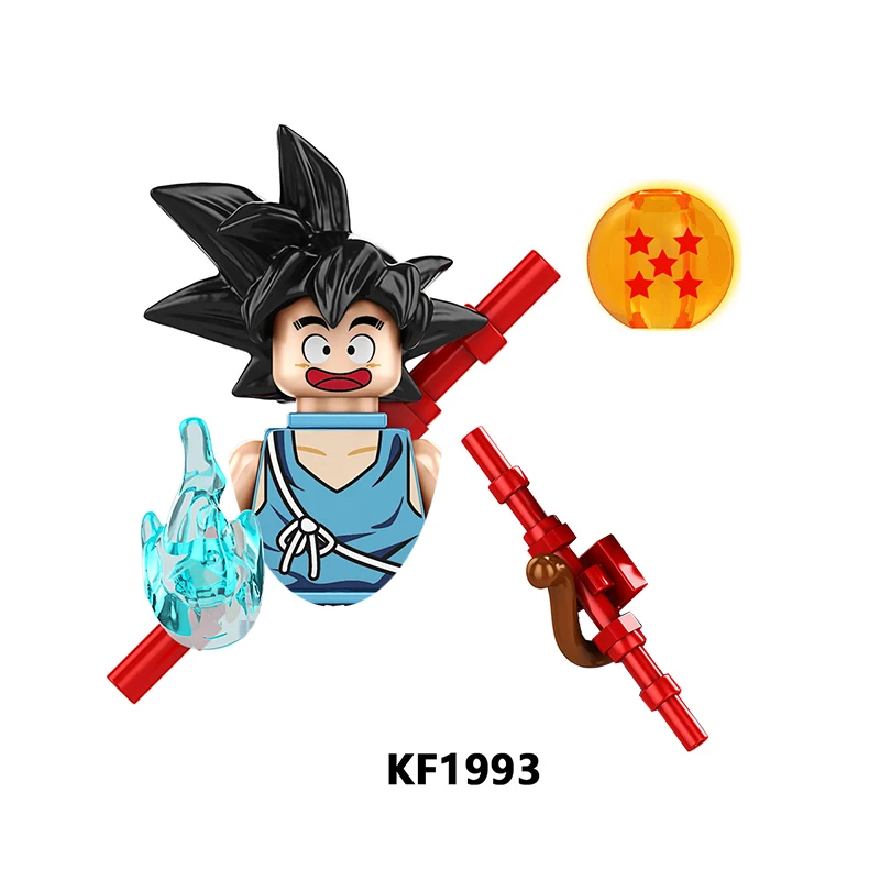 손오공 애니메이션 미니 빌딩 블록, 마인부우 액션 피규어 조립 완구, 어린이 생일 선물, 신제품 드래곤볼 Z KF6195 KF6193