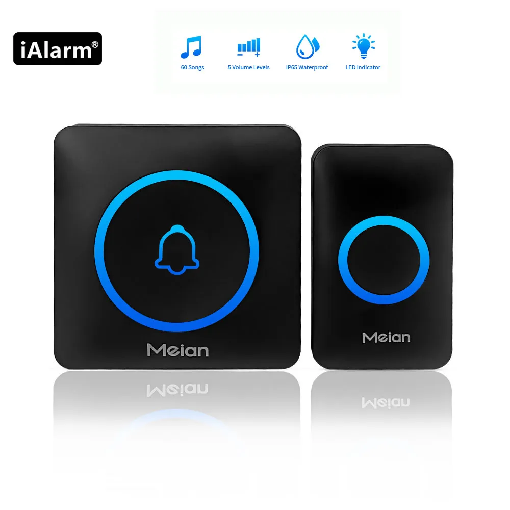 IAlarm 스마트 홈 무선 보안 초인종, IP65 방수 야외 문짝 벨, 60 곡 5 볼륨 조절 차임 키트 title=IAlarm 스마트 홈 무선 보안 초인종, IP65 방수 야외 문짝 벨, 60 곡 5 볼륨 조절 차임 키트