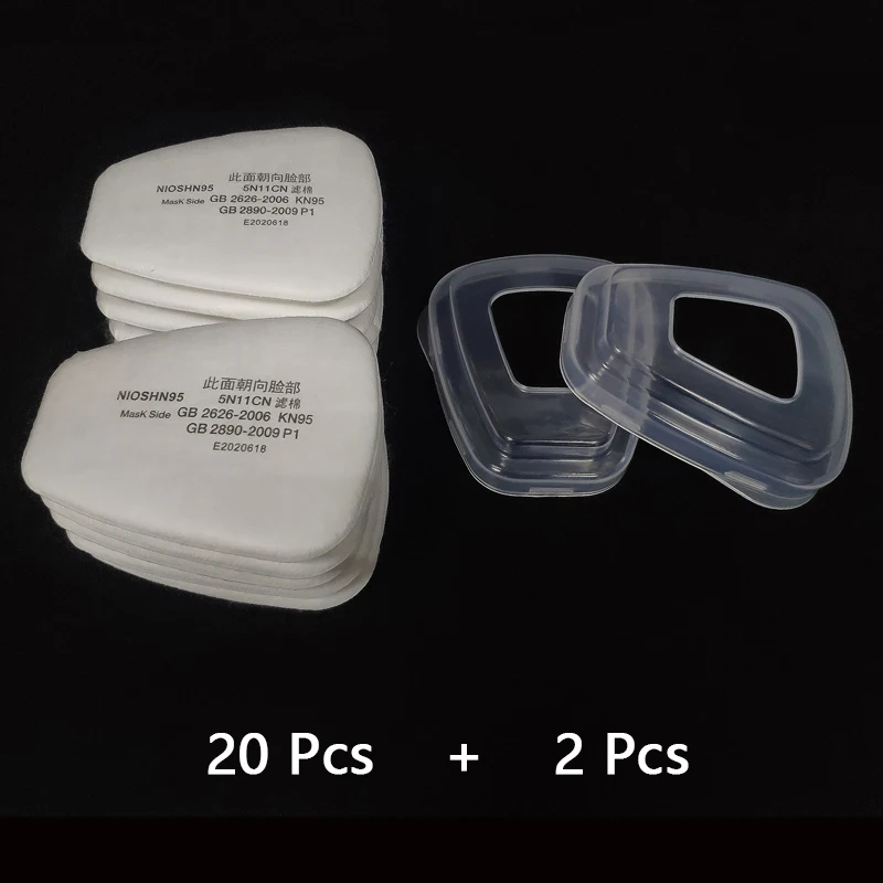 화학 가스 마스크 교체, 방진, 5N11 코튼 필터 501 커버, 3M 시리즈 호흡기 용품, 6001, 6200, 7502/6800