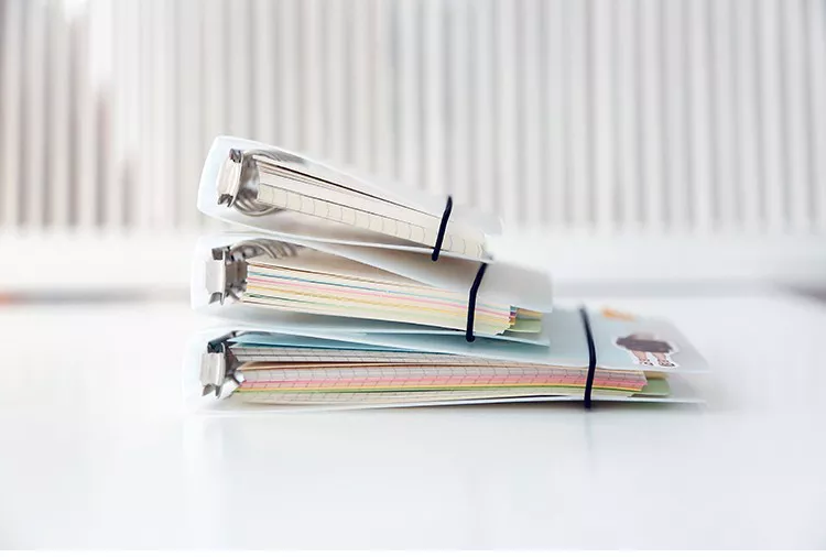 종이 리필 일정 플래너, A5, A6, A7, 일기, 주간, 45 바인더 시트, 6 홀 봉투, 지퍼 파우치, 사무실 학교 문구