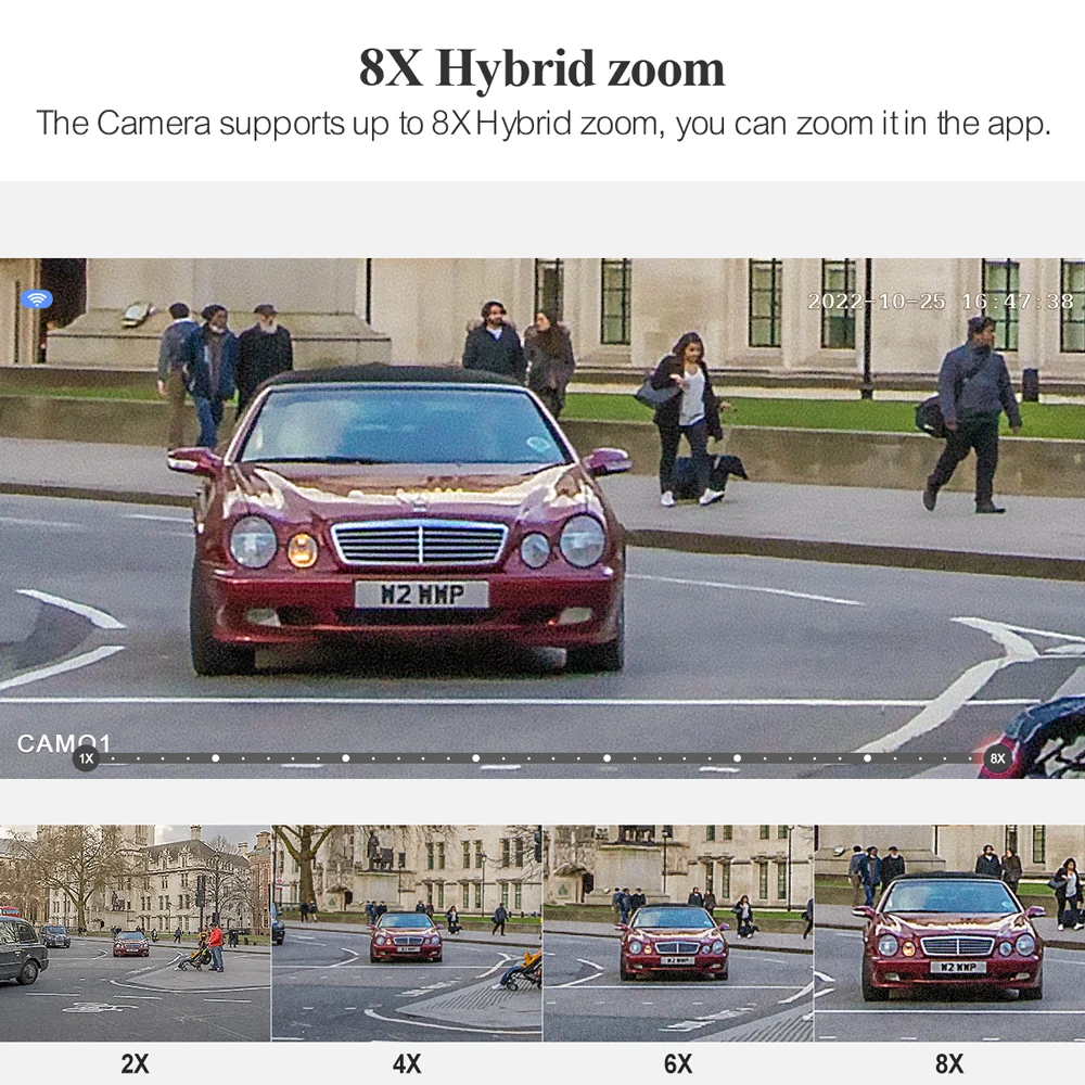 Techage PTZ 8MP 듀얼 렌즈 무선 감시 보안 시스템, 인간 감지, 자동 추적, 와이파이 NVR 카메라 키트, 양방향 오디오