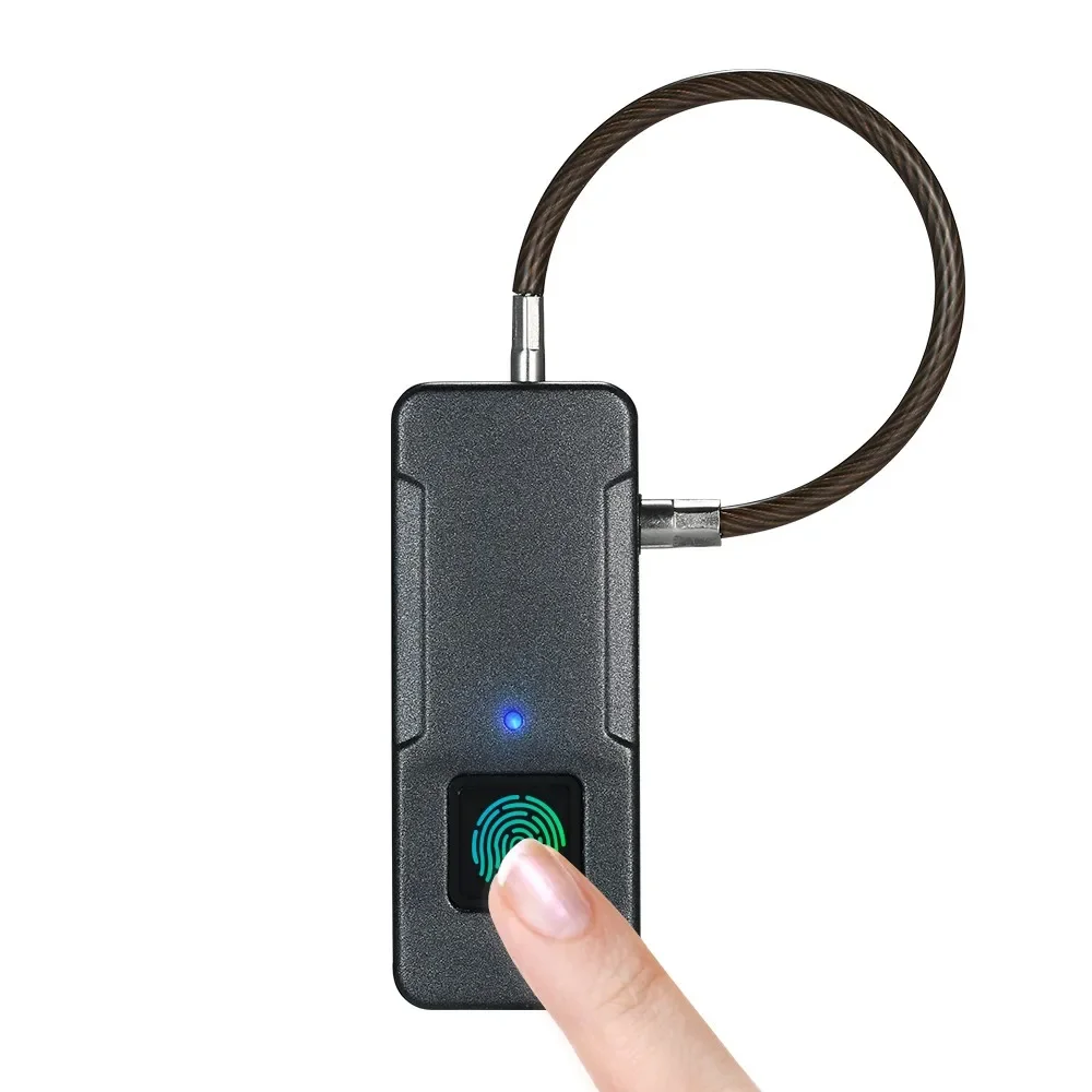 스마트 지문 잠금 USB 충전식 키리스 10 세트, 지문 IP65 방수 도난 방지 보안 자물쇠, 문 수하물 title=스마트 지문 잠금 USB 충전식 키리스 10 세트, 지문 IP65 방수 도난 방지 보안 자물쇠, 문 수하물