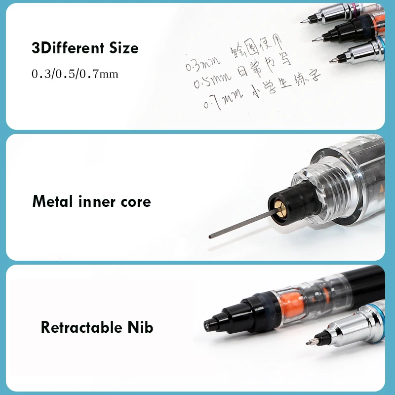 Uni 로터리 기계식 연필, 일본 쿠루 토가 어드밴스 M5-559, 0.3mm, 0.5mm, 0.7mm, Portaminas, 파손 방지 코어 라피케로, 학교 용품