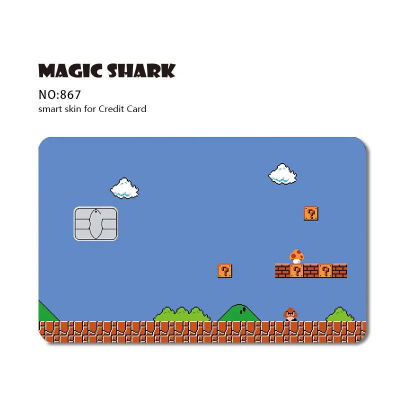 매직 샤크 애니메이션 드래곤 볼 타이탄 아미 베어 게임 PVC 스티커 필름 스킨 커버, 소형 칩 직불 신용 카드용