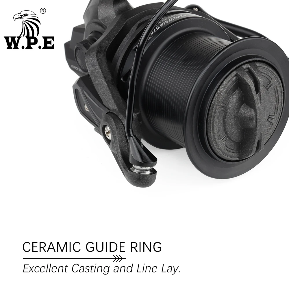 W.P.E FM9000 잉어 낚시 릴, 9 + 1 볼 베어링 스피닝 릴, 4.4:1 기어 비율, 풀 메탈 라인 스풀, 잉어 낚시 태클 페스카