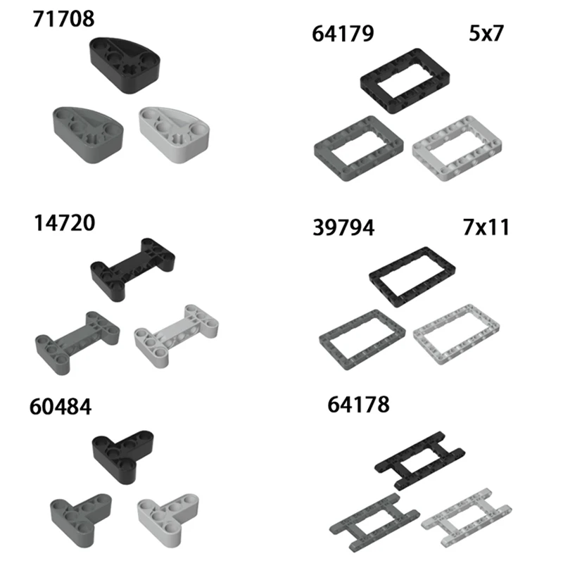 기술 부품 두꺼운 구멍 암 리프트암 빔 빌딩 블록, DIY 조립 입자, MOC 부품 장난감, 32278 41239 40490 32525 64178