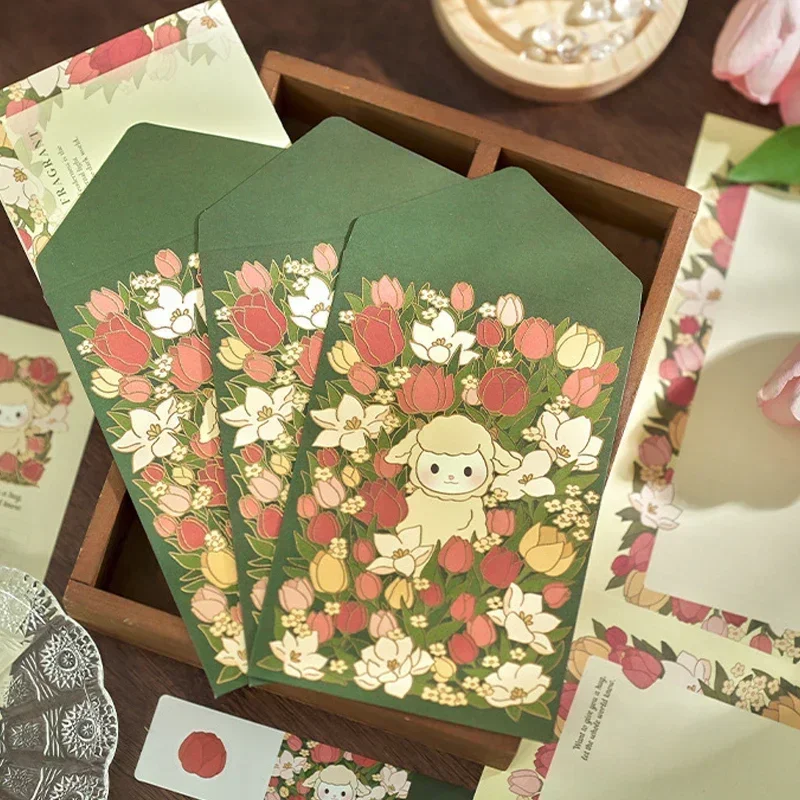 로맨틱 봉투 쓰기 편지지 밀봉 스티커, 웨딩 파티 인사 카드 커버, 학교 사무실 문구, 12 개/세트