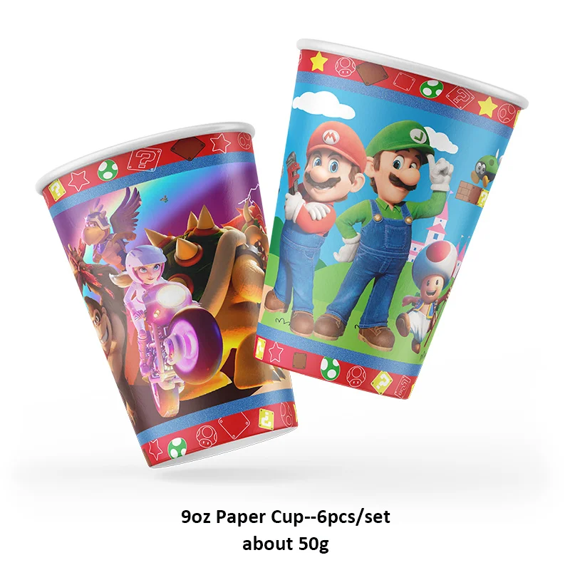 게임 슈퍼 마리오 만화 컵케이크 깃발, Chliden 세례식 성찬식 파티 용품, 생일 축제 기념일 포장 장식
