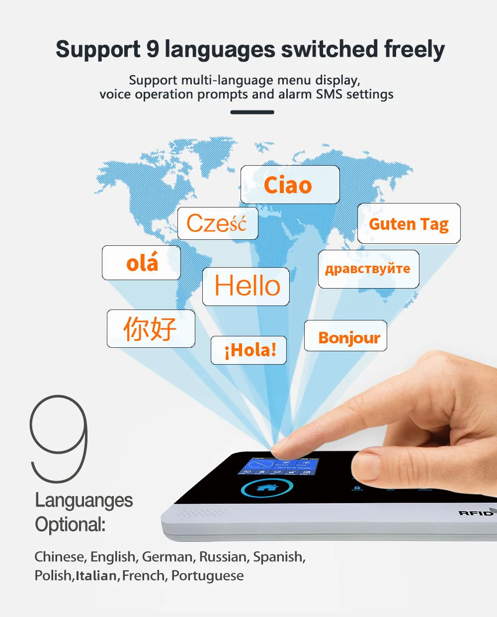 Gautone 4G 와이파이 알람 시스템, 투야 스마트 433MHz 무선 보안 홈 알람, 스마트 라이프 앱 제어 PG103