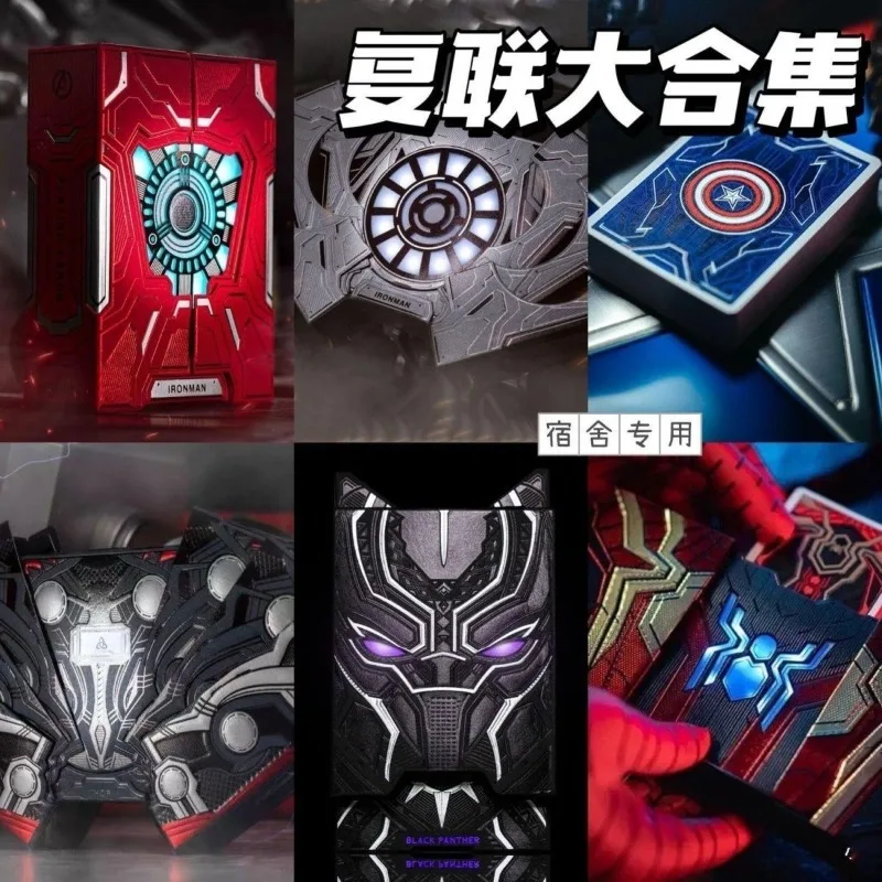 마블 스파이더맨 다리미, 캡틴 아메리카, 블랙 팬서, 다크 토르, 높은 외모, 멋진 남녀공용 카드 놀이 카드, 신제품