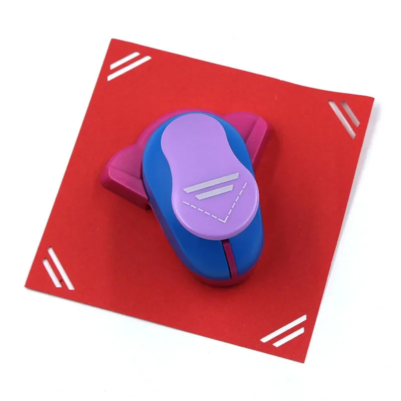 더블 이퀄라인 코너 공예 펀치 커브, DIY 테두리 구멍 펀치 종이 커터, 엠보싱 종이 스크랩북