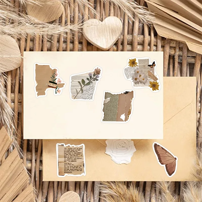 아동용 한국 문구류 장식 스크랩북, 복사 조각, PVC 스티커, 미적 학교 용품, 10 개, 30 개, 50 개