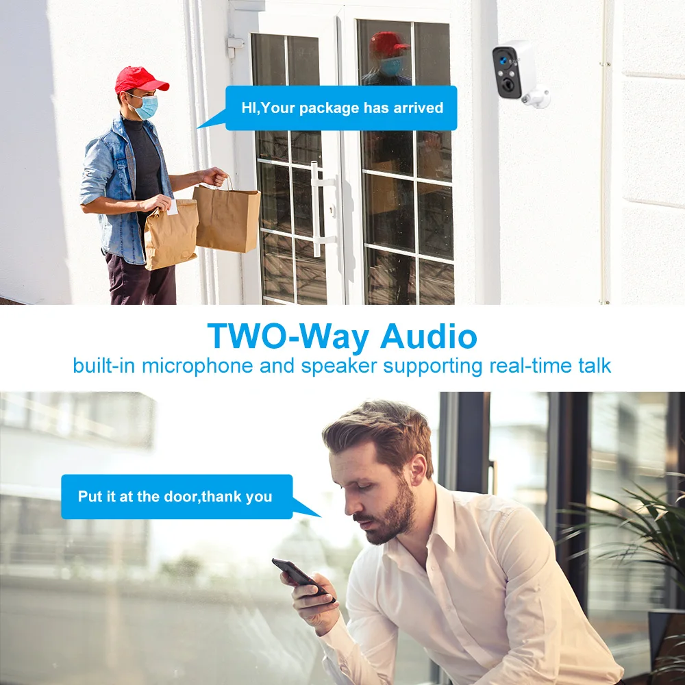 UniLook 야외 CCTV 무선 IP 카메라 PIR 모션 감지, 4MP 태양광 와이파이 배터리 카메라, 저전력 5200mAh 충전식 배터리