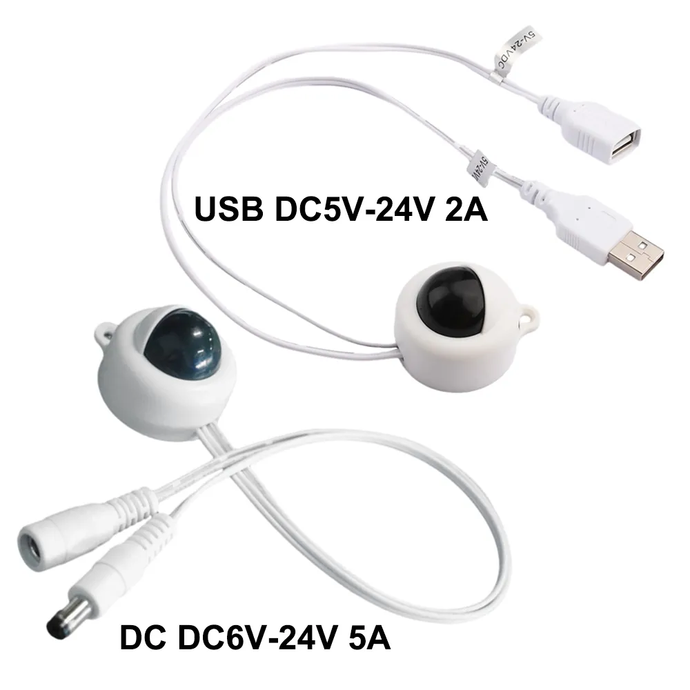 USB 바디 적외선 PIR 모션 센서 스위치, 인체 모션 센서 감지기, LED 조명용 DC 스위치 title=USB 바디 적외선 PIR 모션 센서 스위치, 인체 모션 센서 감지기, LED 조명용 DC 스위치 