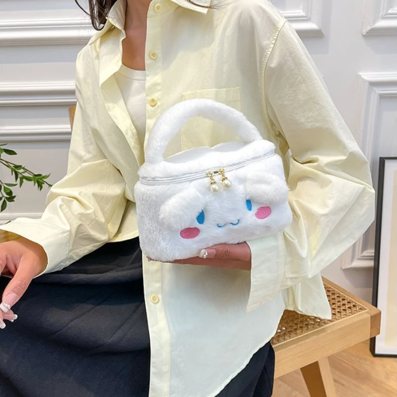 산리오 봉제 화장품 가방, 쿠로미 시나모롤, 마이 멜로디 커비 걸스 메이크업, 여행 보관 가방, 봉제 장난감, 크리스마스 선물