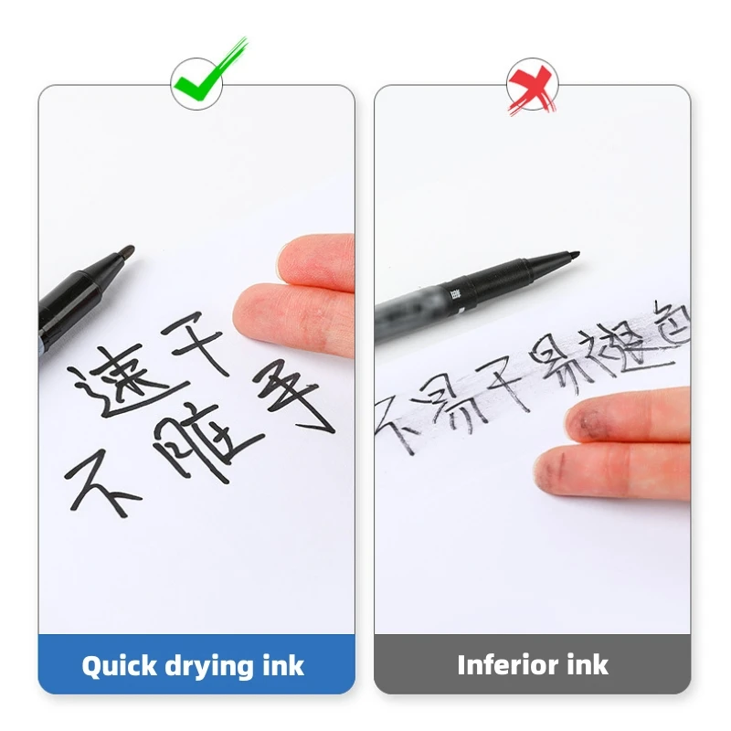 영구 더블 헤드 마킹 펜, 방수 잉크, 파인 스팟, 블랙, 블루, 레드 잉크, 0.5mm, 1.0mm 라운드 헤드 파인 컬러 마킹 펜, 1-3 개