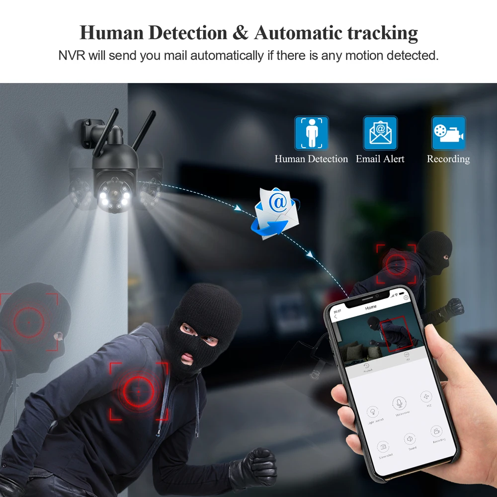 Techage-무선 CCTV 시스템, 3mp, PTZ, 양방향 오디오, 와이파이, IP 보안 카메라, 10 채널, P2P, NVR 비디오 감시 키트, 인간 자동 추적