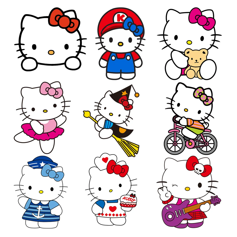 헬로 키티 귀여운 애니메이션 열전사 스티커, 열 접착 다리미 온 패치, 아동복 DIY, 무료 배송 title=헬로 키티 귀여운 애니메이션 열전사 스티커, 열 접착 다리미 온 패치, 아동복 DIY, 무료 배송 