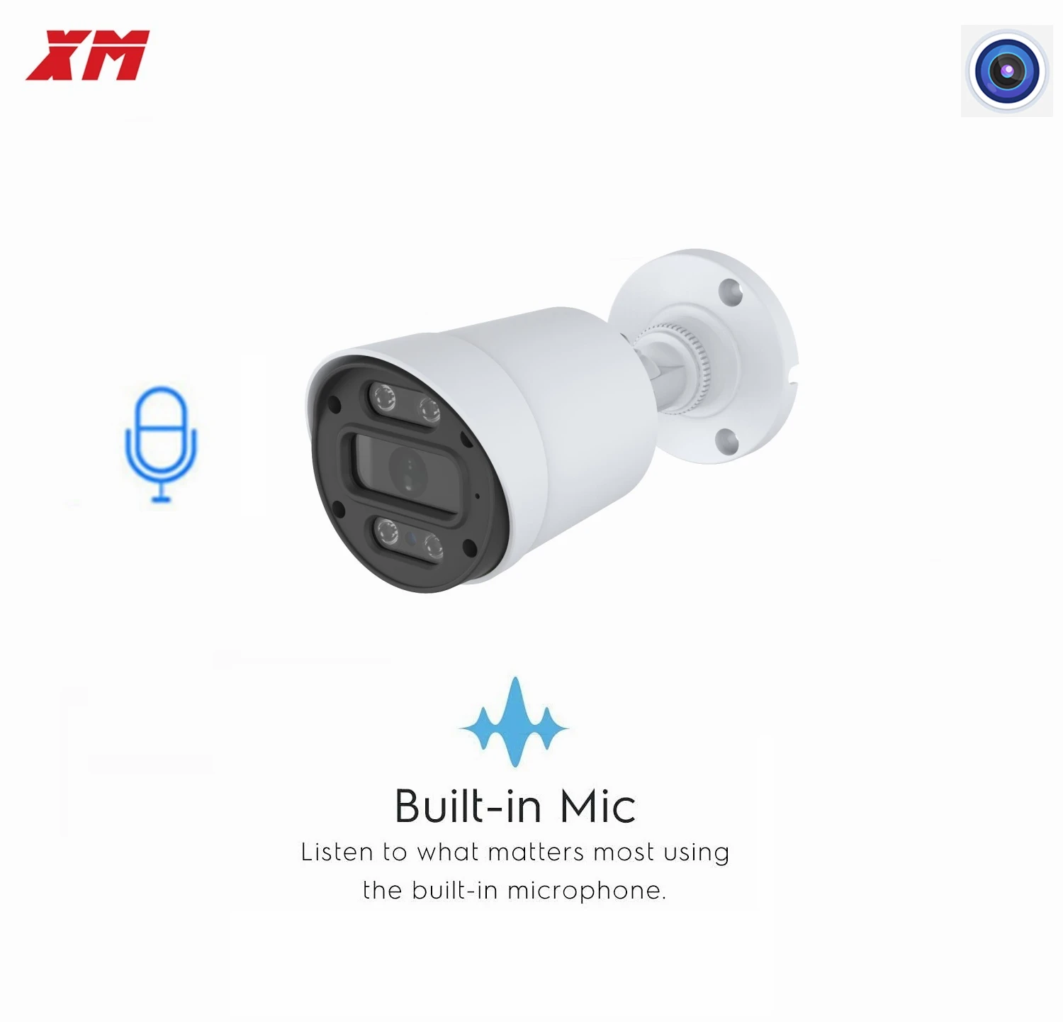 XM 8MP IP 카메라, 울트라 HD 오디오 H.265 POE AI 모션 5MP4MP 감지 방수 비디오 감시 총알 카메라 IR 야간 투시경