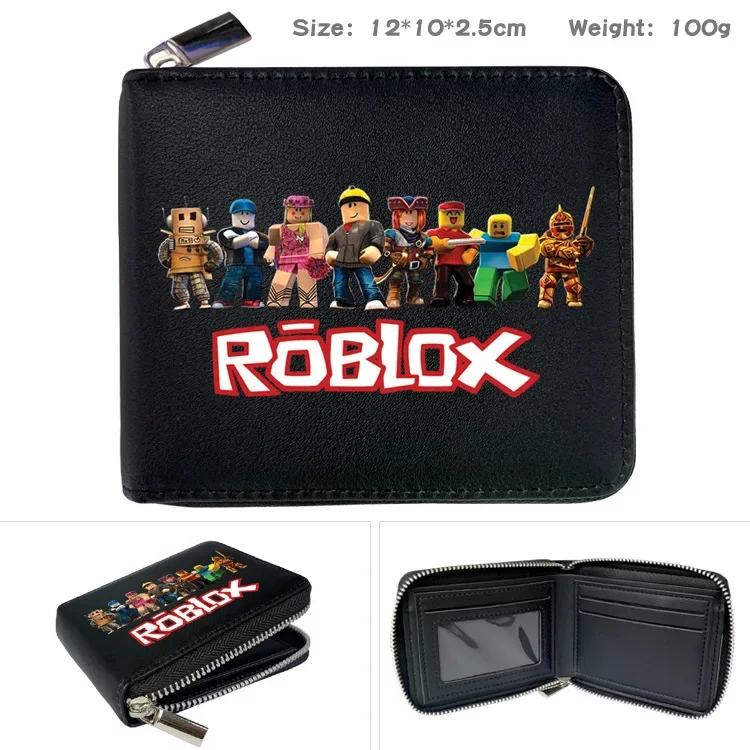 ROBLOX 게임 가상 세계 주변 지퍼 PU 지갑 동전 지갑, 반 접이식 짧은 지갑, 카드 가방, 여아, 어린이, 남아용 선물 title=ROBLOX 게임 가상 세계 주변 지퍼 PU 지갑 동전 지갑, 반 접이식 짧은 지갑, 카드 가방, 여아, 어린이, 남아용 선물 