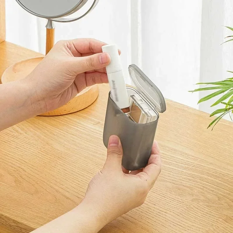 데스크탑 데이터 케이블 보관함, 방진 커버 포함, 휴대폰 충전기 상자, 사무실 가정용 투명 케이블 와이어 컨테이너 박스