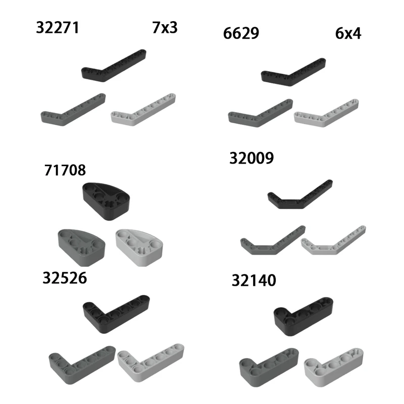 기술 부품 두꺼운 구멍 암 리프트암 빔 빌딩 블록, DIY 조립 입자, MOC 부품 장난감, 32278 41239 40490 32525 64178