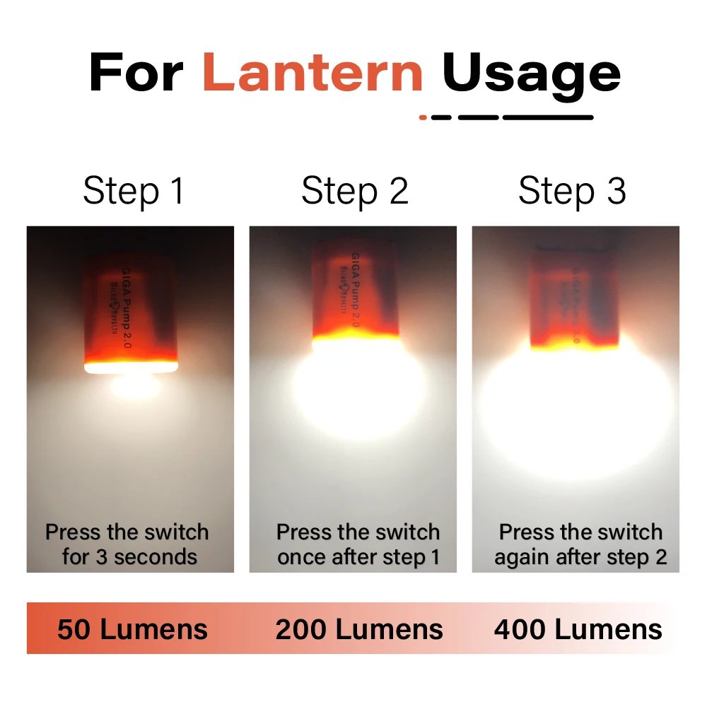 GIGA-펌프 2, 휴대용 에어 펌프, 야외 캠핑용 풍선 미니 에어 펌프, 하이킹/플로트/에어 베드, USB 충전식 진공 펌프