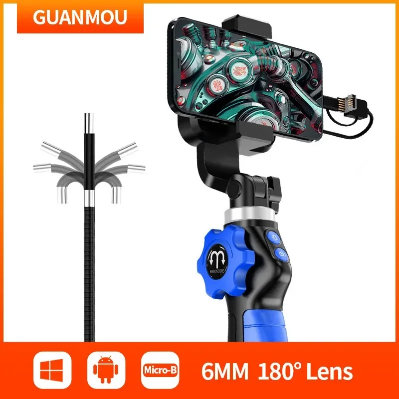 180 ° 관절 보어스코프, IP67 방수 프로브, 양방향 자동차 내시경, 자동차 지원 PC, 아이폰, 안드로이드, 6.5mm title=180 ° 관절 보어스코프, IP67 방수 프로브, 양방향 자동차 내시경, 자동차 지원 PC, 아이폰, 안드로이드, 6.5mm 