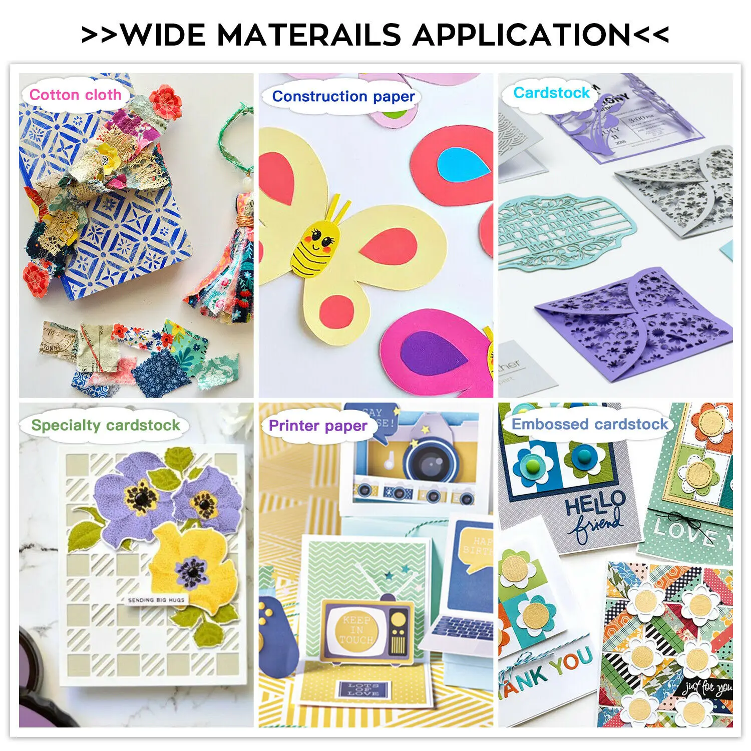 HTVRONT 혼합 색상 PVC 접착제 커팅 매트 베이스 플레이트 도구 패드, Cricut Exploe Air/Air2/Maker DIY 기계용, 12x12 인치, 6 팩