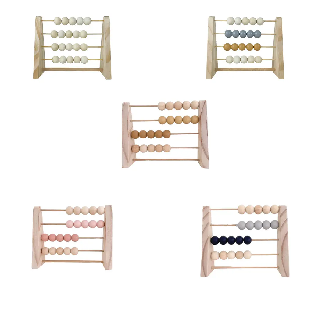 나무 주판 장난감 안전하고 심플한 디자인 조기 교육 수학 학습 장난감, 유치원 교육 소품 데스크탑 장식품