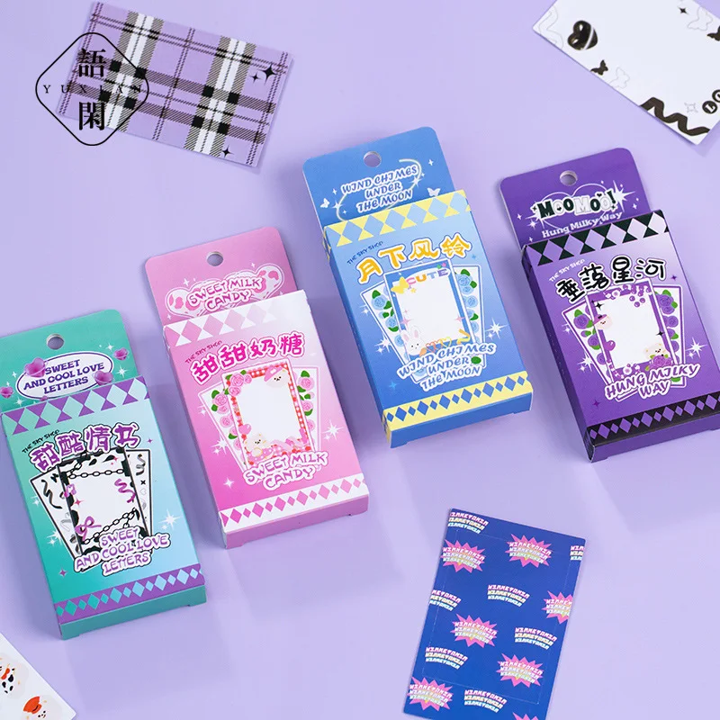 카와이 사진 프레임 장식 스티커, 크리에이티브 미학 DIY 수동 일기 앨범 스크랩북 스티커 30 개/상자 문구