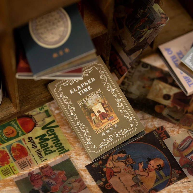 빈티지 리트머스 종이 50 장, 전화 데코 레트로 문구 용품, 정크 저널 라벨, 스크랩북 재료