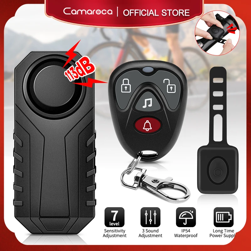 Camaroca 무선 자전거 경보 리모컨, 도난 방지 보안 보호, 스마트 홈, IP55 방수, 오토바이 자전거 경보 title=Camaroca 무선 자전거 경보 리모컨, 도난 방지 보안 보호, 스마트 홈, IP55 방수, 오토바이 자전거 경보