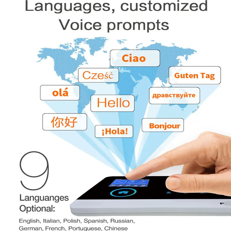 PG-103 홈 보안 경보 시스템 와이파이 GSM 경보 인터폰 원격 제어 자동 다이얼 433MHz 감지기 IOS 안드로이드 Tuya APP 제어