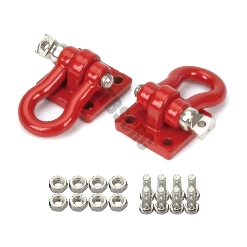 TBSCRC 금속 견인 후크 트레일러 로프 체인 트레일러 샤클, RC 크롤러 자동차 Axial SCX10 Traxxas TRX4 Tami, 1/10 체중계 액세서리