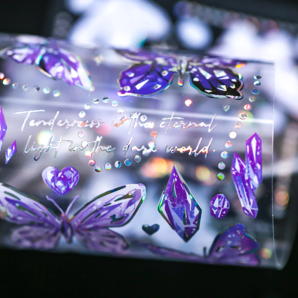 Mr.Paper 4 디자인 빈티지 나비 스티커 팩, 릴리프 골드 카드 핸드북 장식 스티커, 아트 용품 문구