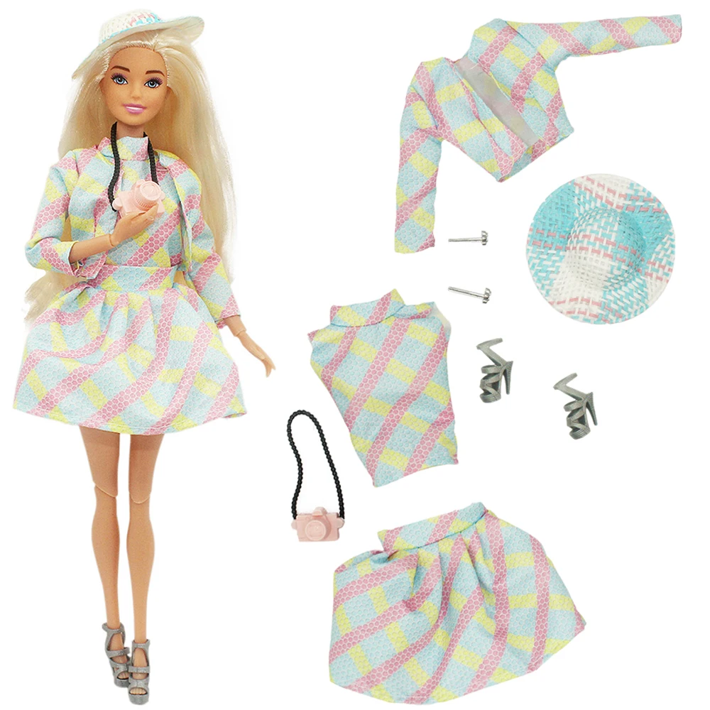 바비 인형 옷 액세서리, 보석 안경 이어폰, 공주 드레스, 11.8 인치, 28cm 바비 1/6, BJD 인형 집 선물, 5 개