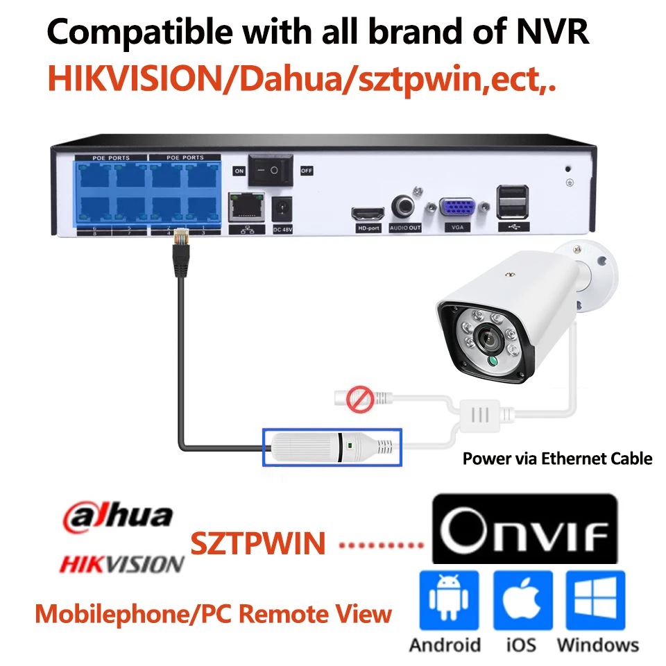 XMEYE POE IP ONVIF H.265 오디오 레코드 CCTV 카메라, 얼굴 인식, 5MP 방수, IP66 야외 보안 비디오 감시, 4k 8MP