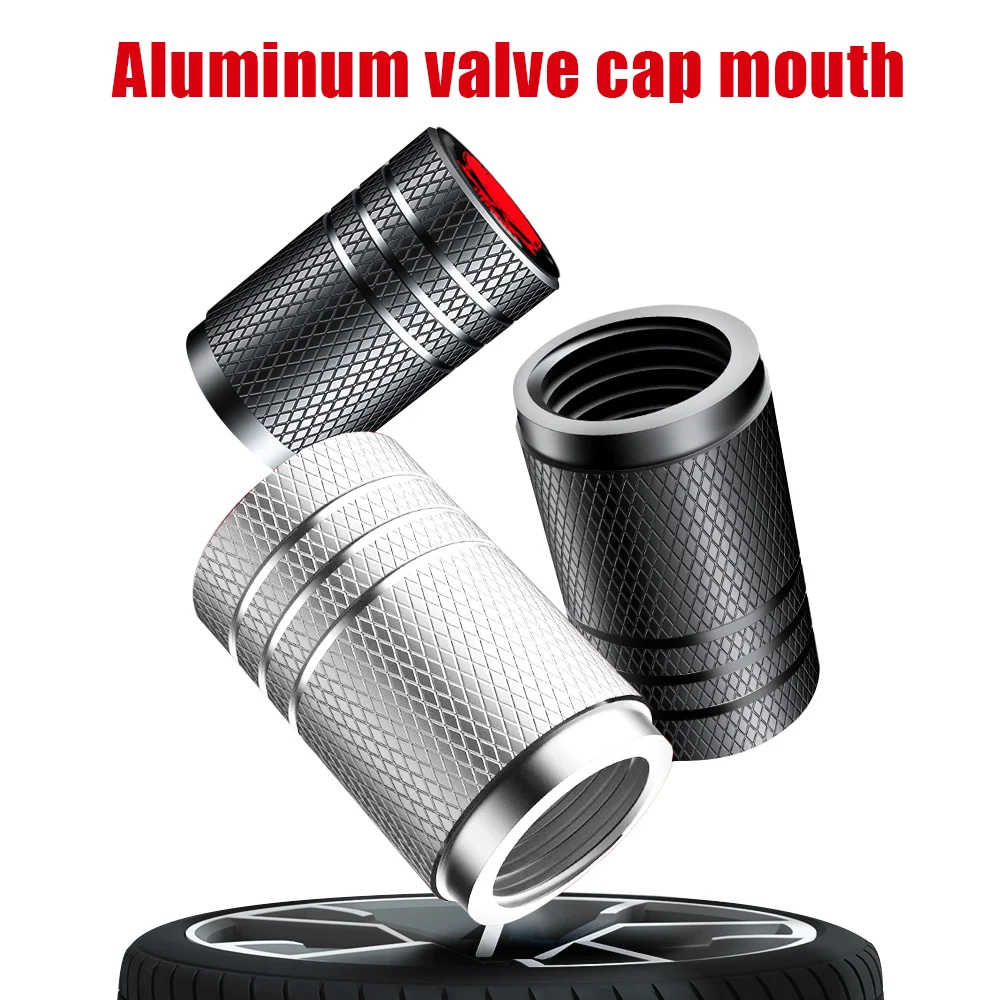 AUTCOAT 4 개/대 자동차 타이어 밸브 모자 해골 휠 밸브 모자 자동 타이어 공기 밸브 스템 캡 자동차 자동차 스타일링을위한 먼지 커버