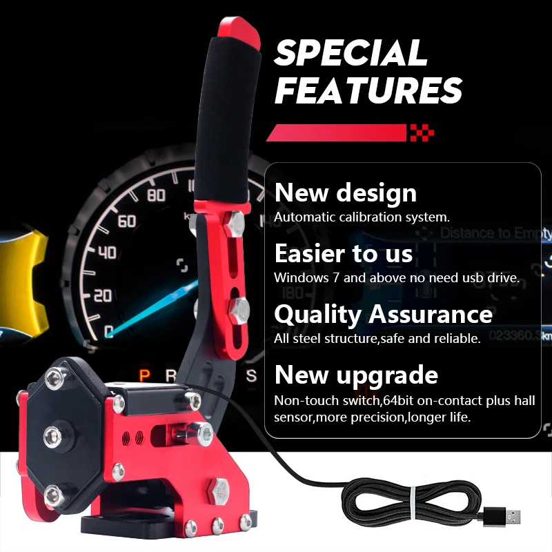 USB Simracing 핸드 브레이크, PC 기계식 드리프트 핸드 브레이크, 게임 핸들 심 레이싱 핸드 브레이크 조종석, USB El 브레이크 레버