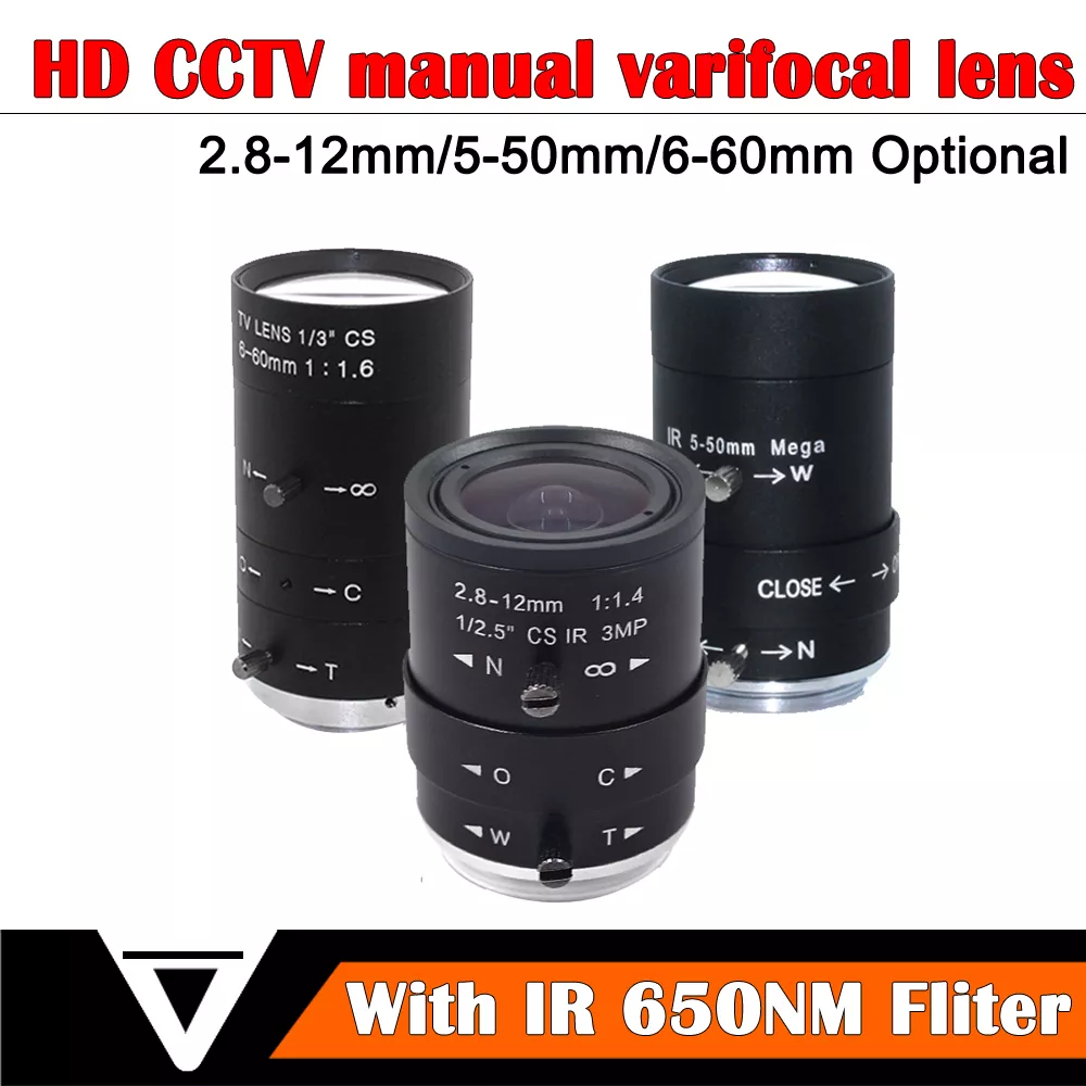 HD 메가픽셀 CS 가변 초점 줌 렌즈, 보안 CCTV 카메라 박스용 수동 IR CCTV 렌즈, 2.8-12mm, 5-50mm, 6-60mm title=HD 메가픽셀 CS 가변 초점 줌 렌즈, 보안 CCTV 카메라 박스용 수동 IR CCTV 렌즈, 2.8-12mm, 5-50mm, 6-60mm 
