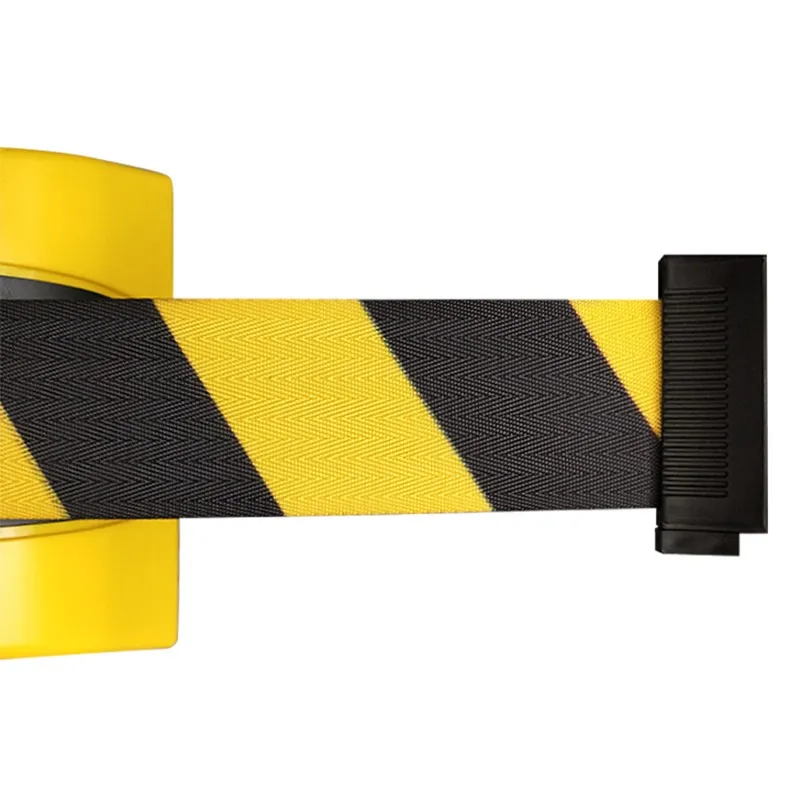 고정 벽 마운트 개폐식 벨트 장벽, ABS 케이스, 16.3 피트 줄무늬 주의 벨트, 분리 지역 군중 통제 장벽, 5M title=고정 벽 마운트 개폐식 벨트 장벽, ABS 케이스, 16.3 피트 줄무늬 주의 벨트, 분리 지역 군중 통제 장벽, 5M 