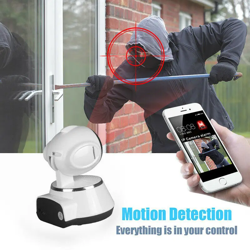 HD 자동 추적 야간 투시경 적외선 베이비 모니터 CCTV 카메라, 와이파이 스마트 홈 감시, V380 프로 카메라