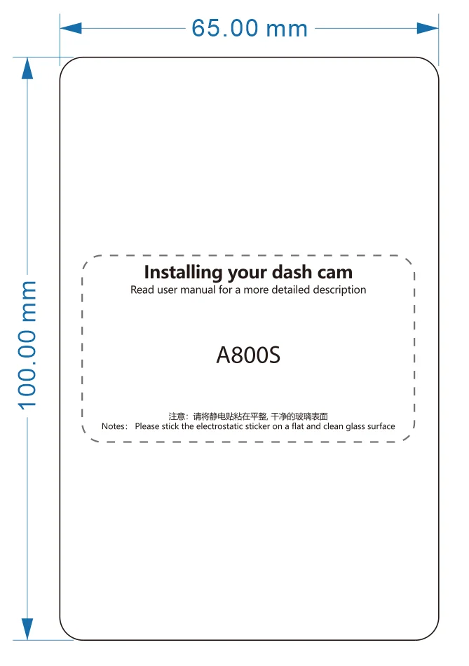 70mai 4K 대시 캠 A800s 액세서리 세트 정적 스티커, VHB 스티커, 70mai 자동차 DVR A810 마운트에 적합