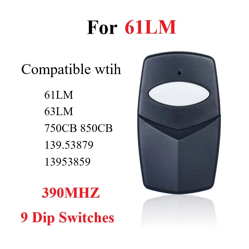 리프트 마스터 시어스 장인용 리모컨, 9 딥 스위치, 61LM 139.53513, 390MHz title=리프트 마스터 시어스 장인용 리모컨, 9 딥 스위치, 61LM 139.53513, 390MHz 