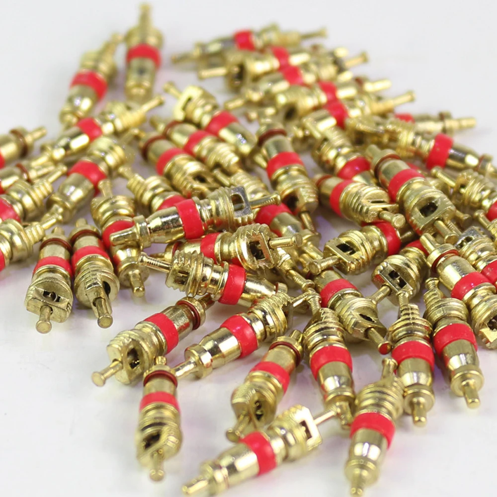 자동차 자전거 오토바이 구리 밸브 코어, 타이어 밸브 스템 제거 도구, 타이어 청소 수리 도구, 4 인 1, 10, 100, 200 개