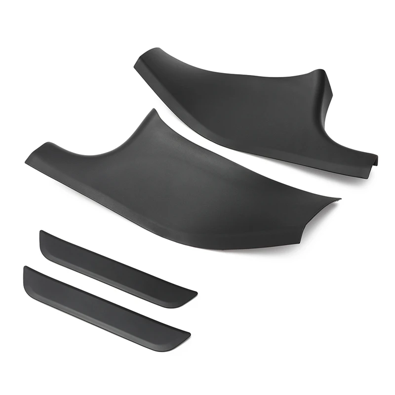 테슬라 모델 Y 2021 2022 ABS 후면 도어 씰 프로텍터, 스커프 플레이트 커버, 도어 내부 씰 커버 및 외부 도어 씰 데칼 스티커